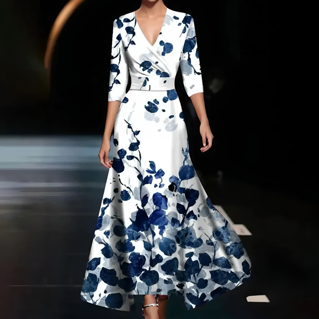 Sandra – Svilena bluza s V-izrezom