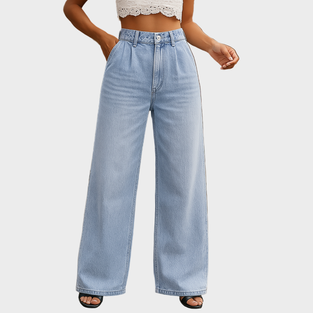 Maja – Lagane Ravne Traper Hlače U Denimu