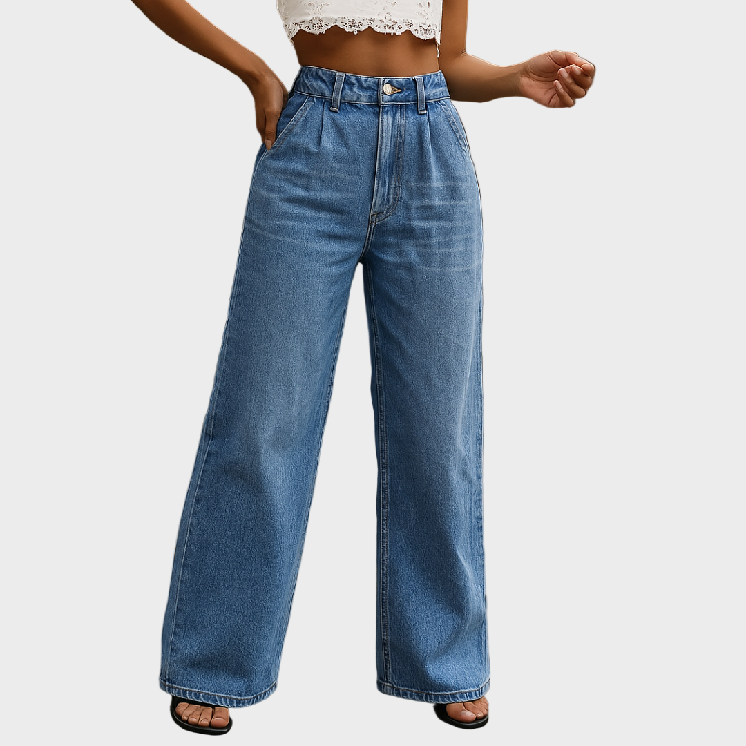 Maja – Lagane Ravne Traper Hlače U Denimu