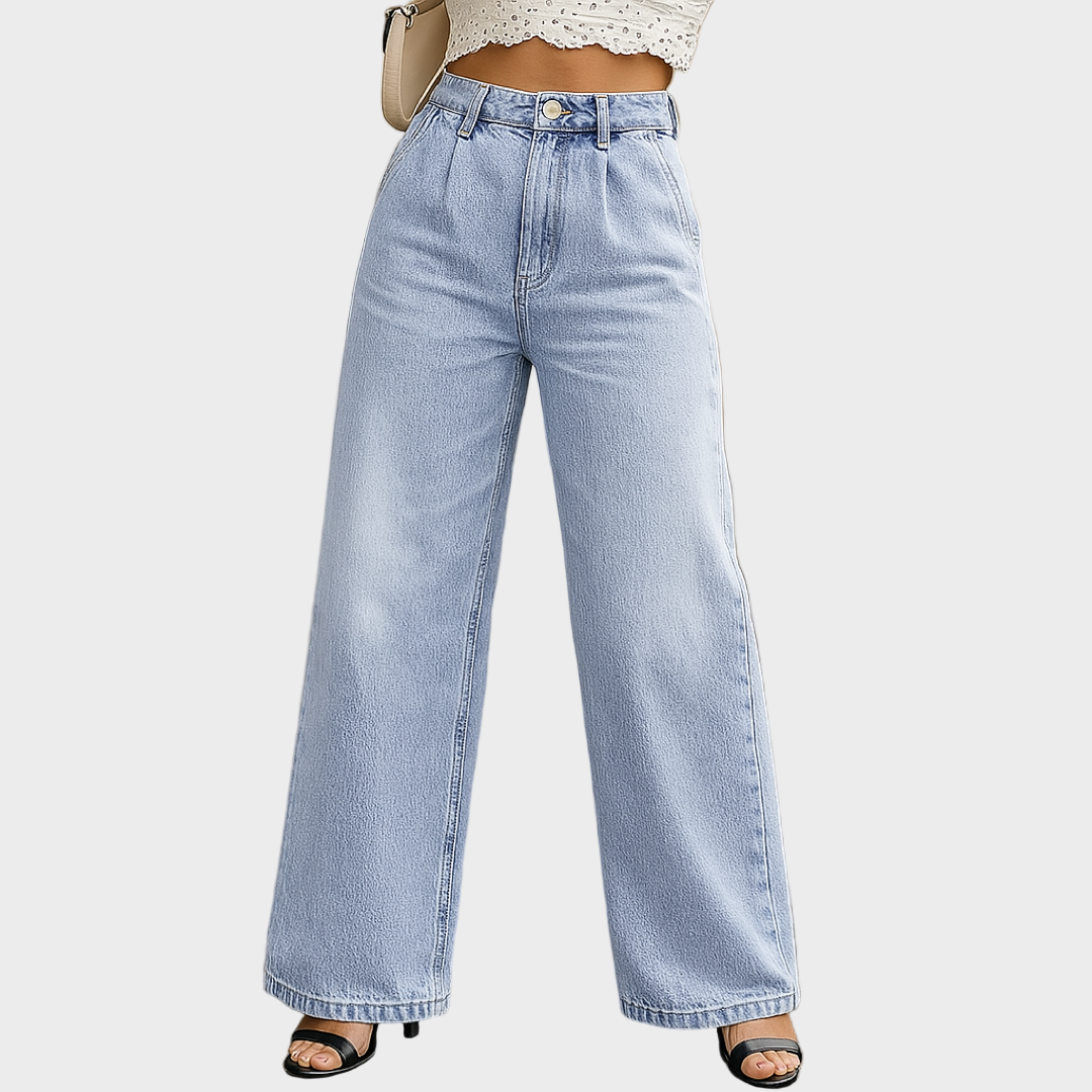 Maja – Lagane Ravne Traper Hlače U Denimu