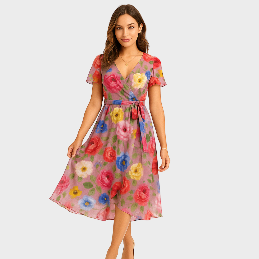 Sandra – Tiskana Haljina Do Koljena