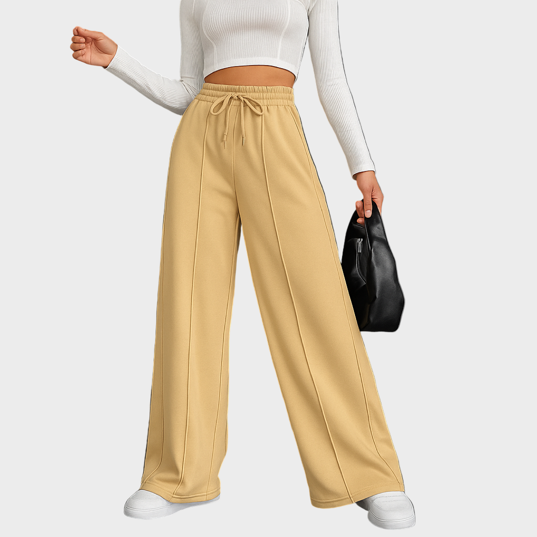 Mirela – Udobne Mekane Hlače Širokog Kroja