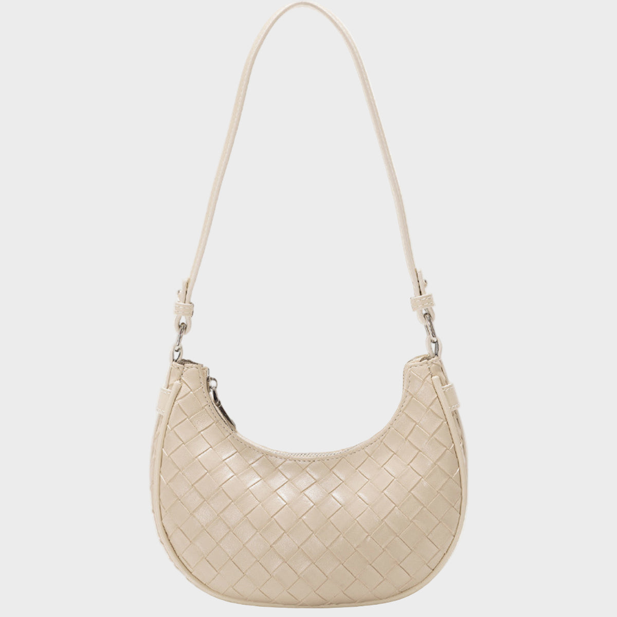 Mia – Bež Pletena Torba Na Ramenu