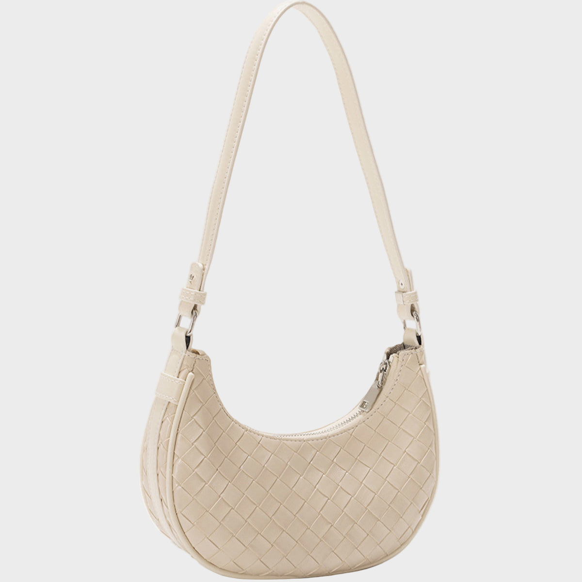 Mia – Bež Pletena Torba Na Ramenu