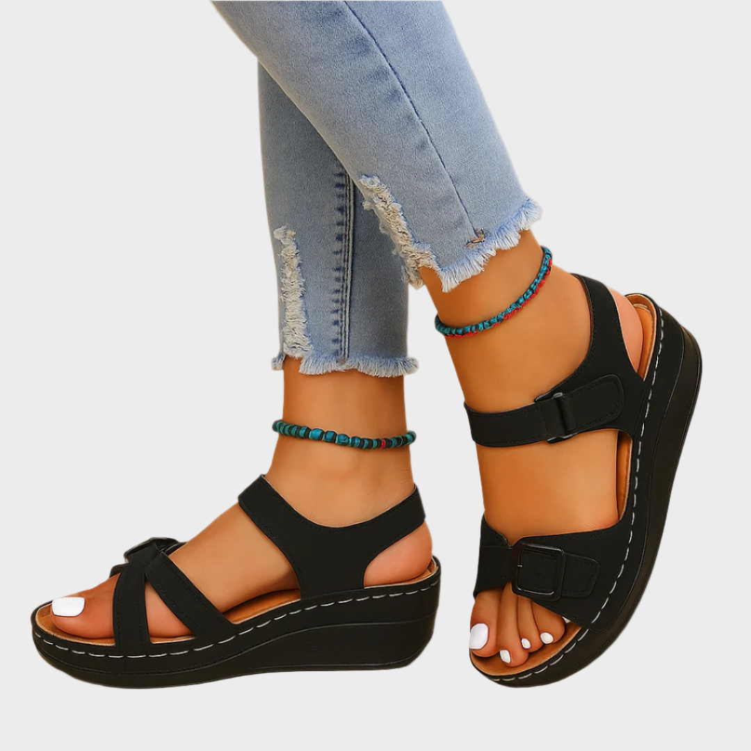 Matea – Kožne Sandale S Platformom