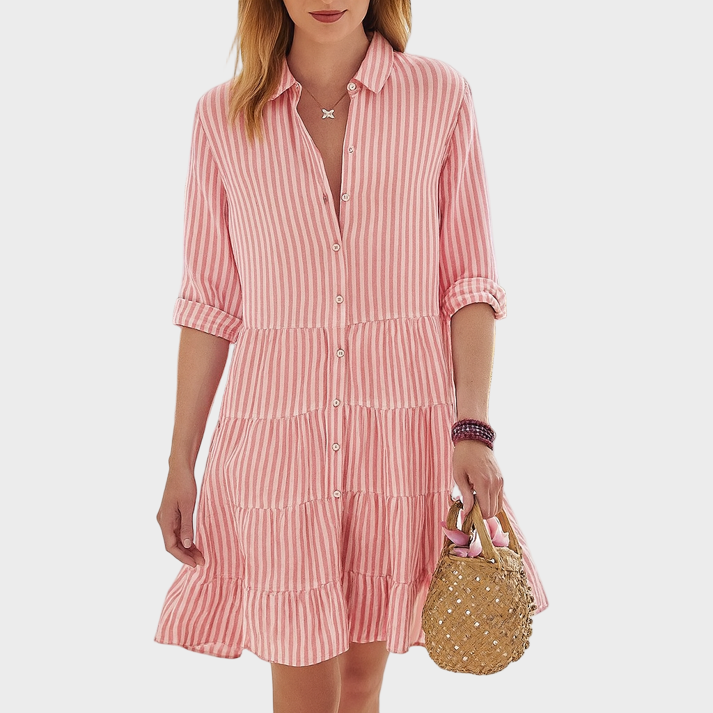 Anja – Košulja Sa Koralnim Prugama