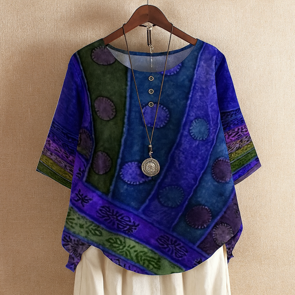 Ana – Bluza Boemska Geometrijskog Uzorka