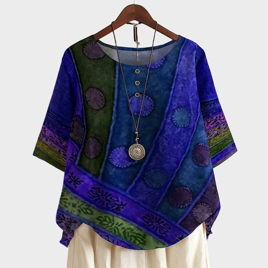 Ana – Bluza Boemska Geometrijskog Uzorka