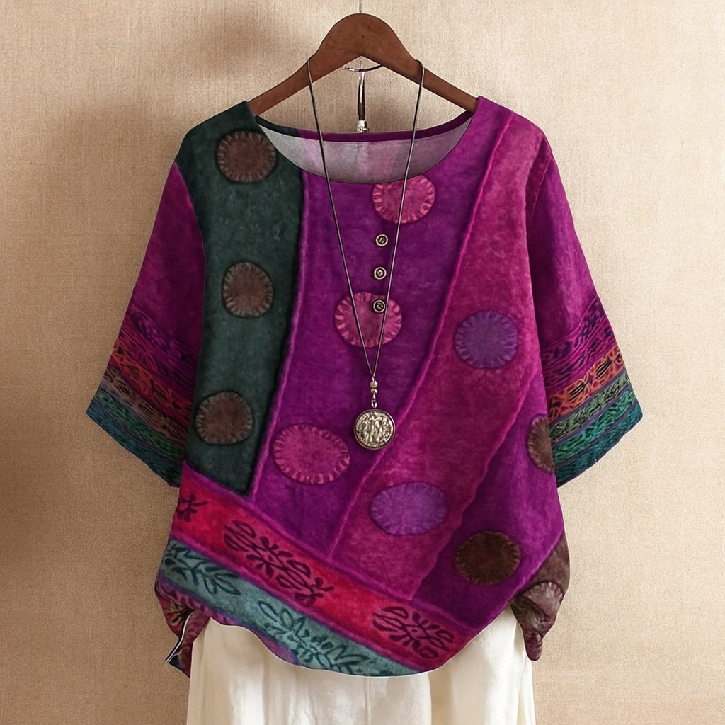 Ana – Bluza Boemska Geometrijskog Uzorka