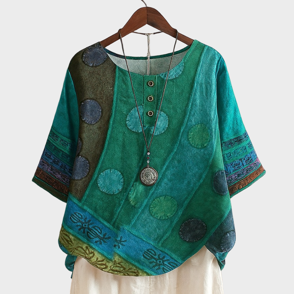 Ana – Bluza Boemska Geometrijskog Uzorka