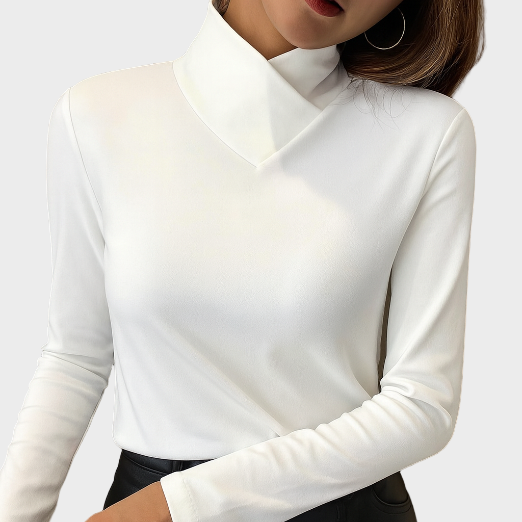 Željka – Bluza s Strukturiranim Ovratnikom