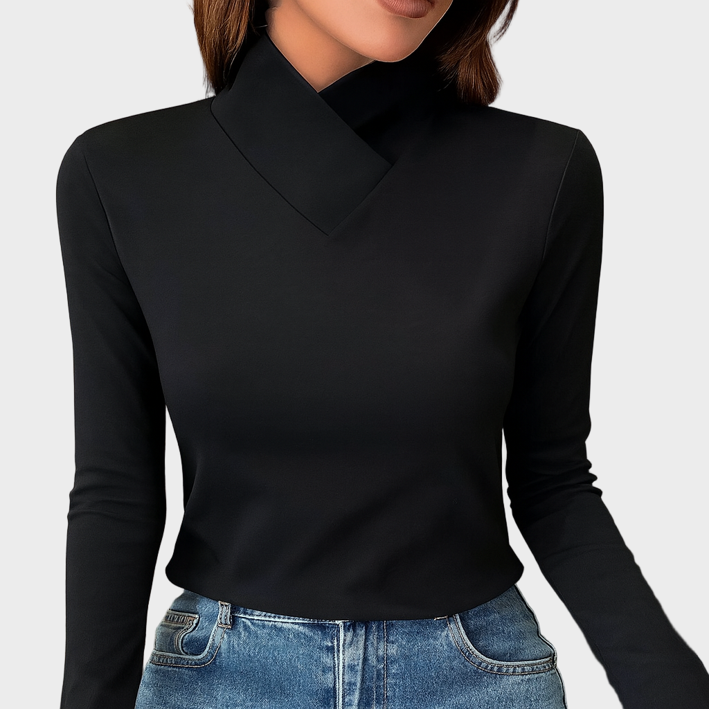 Željka – Bluza s Strukturiranim Ovratnikom