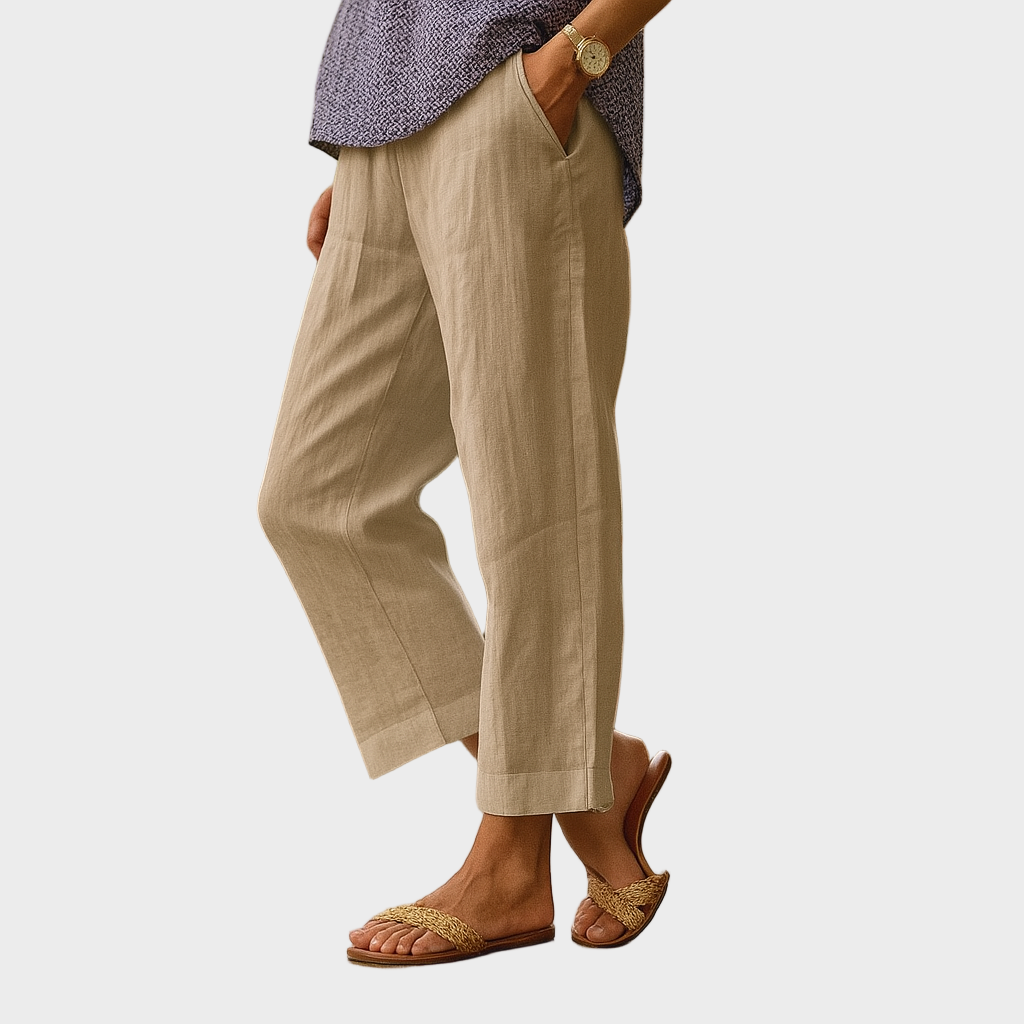 Nora – Lagane Prozračne Hlače Brisa Natural