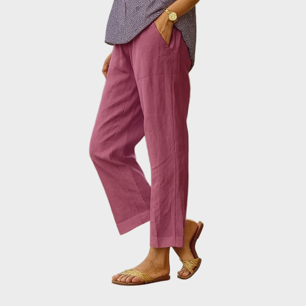 Nora – Lagane Prozračne Hlače Brisa Natural