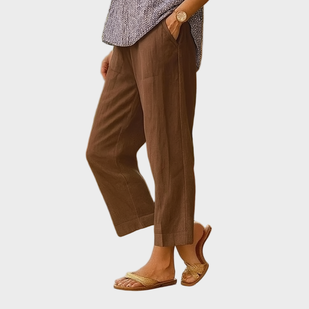 Nora – Lagane Prozračne Hlače Brisa Natural