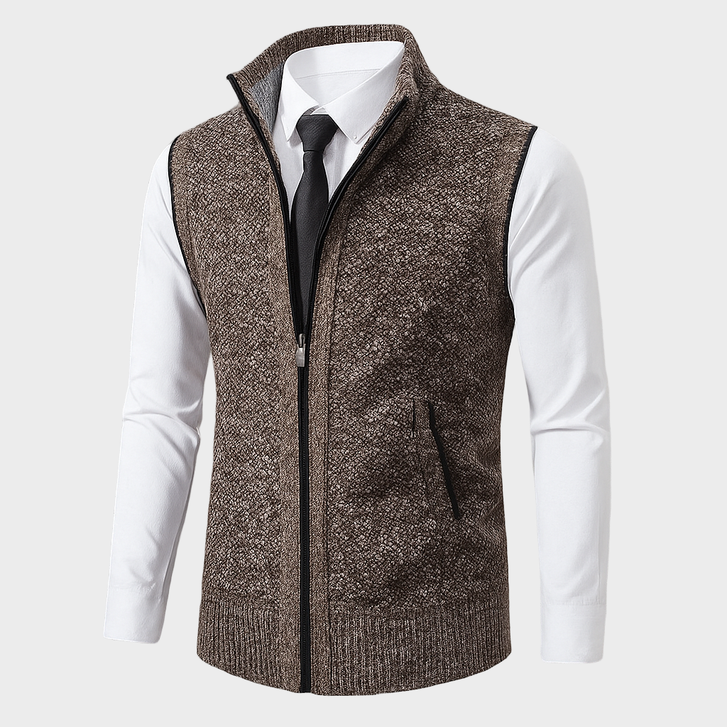 Liam – Pleteni Prsluk s Patentnim Zatvaračem