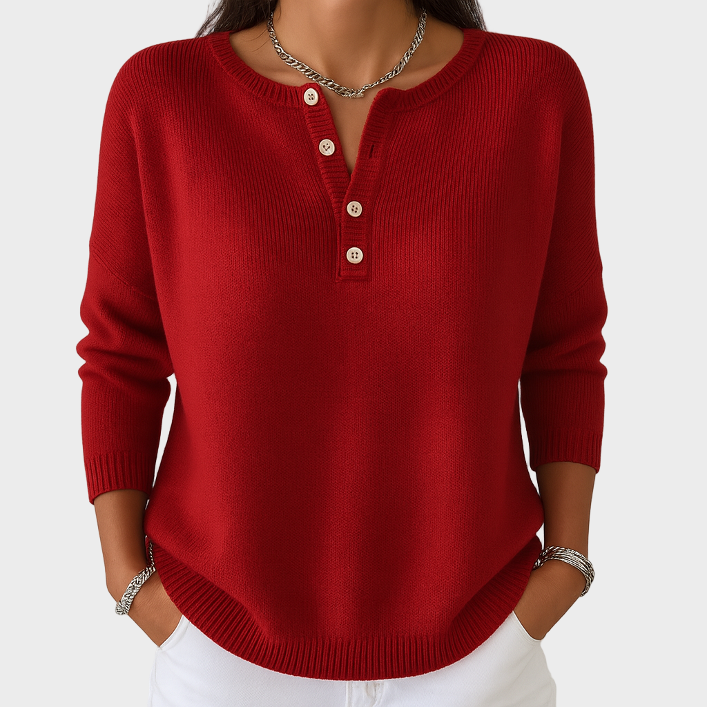 Marija – Pleteni Pulover s Gumbima