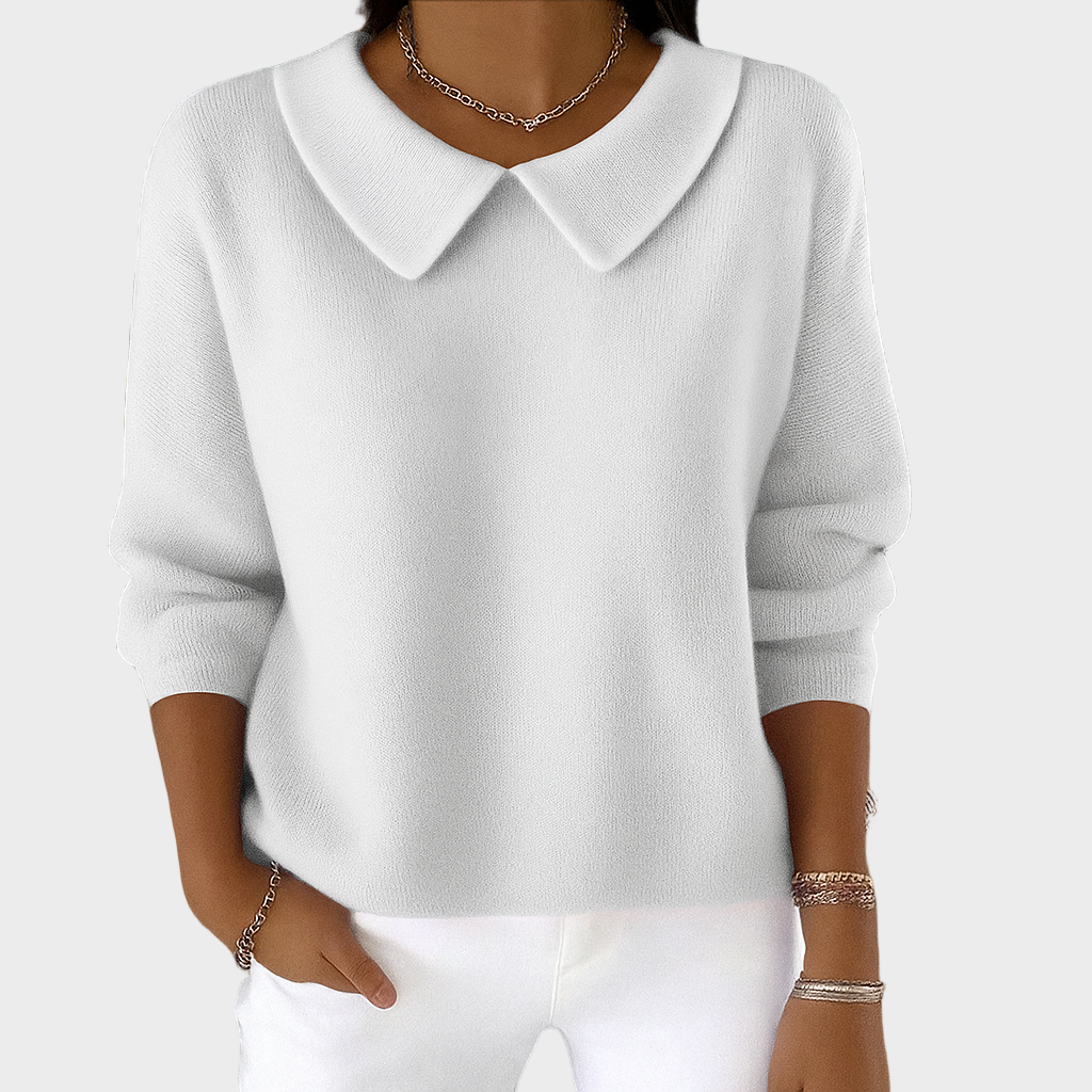 Ema – Pletena Bluza s Ovratnikom