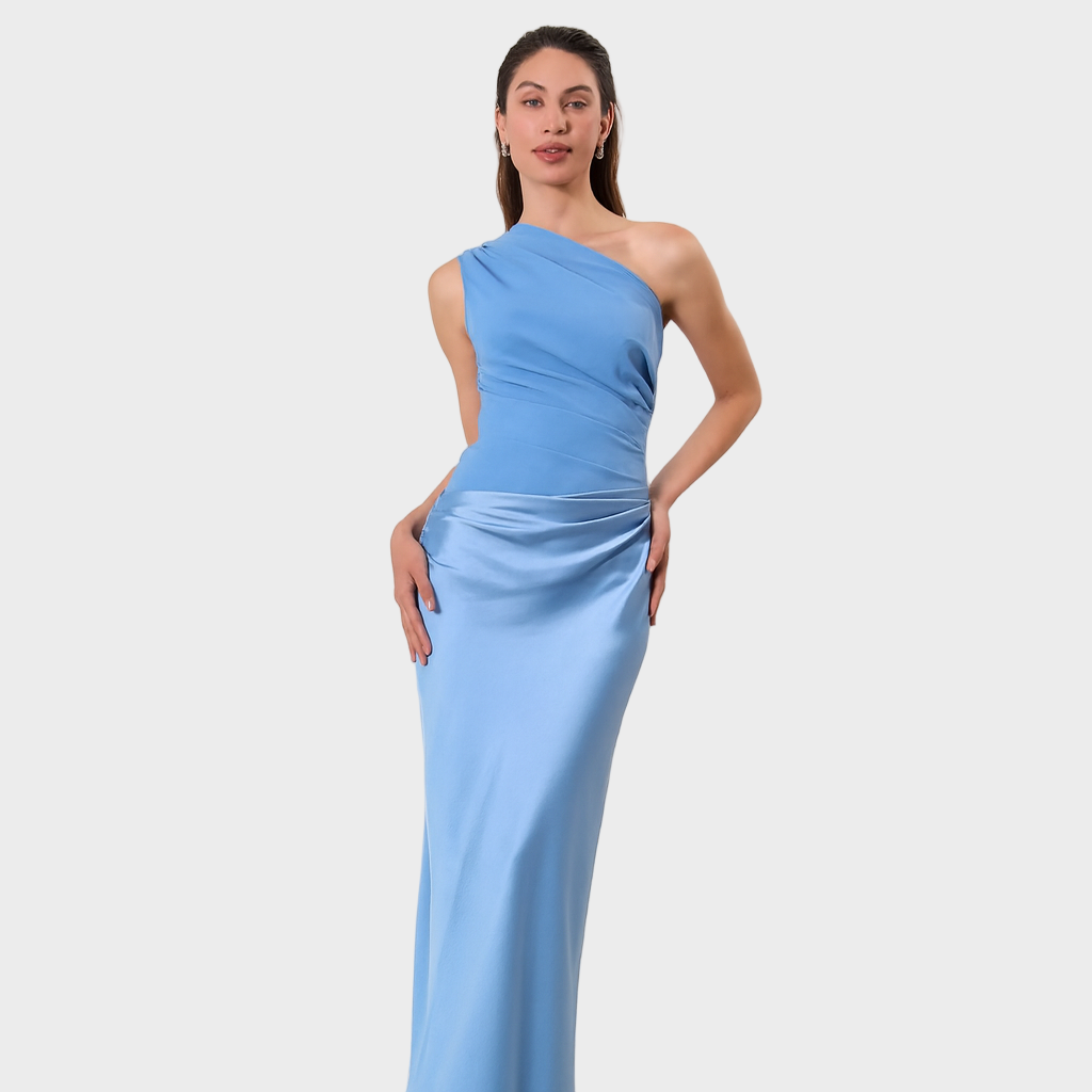 Petra - Satenska maksi haljina na jedno rame