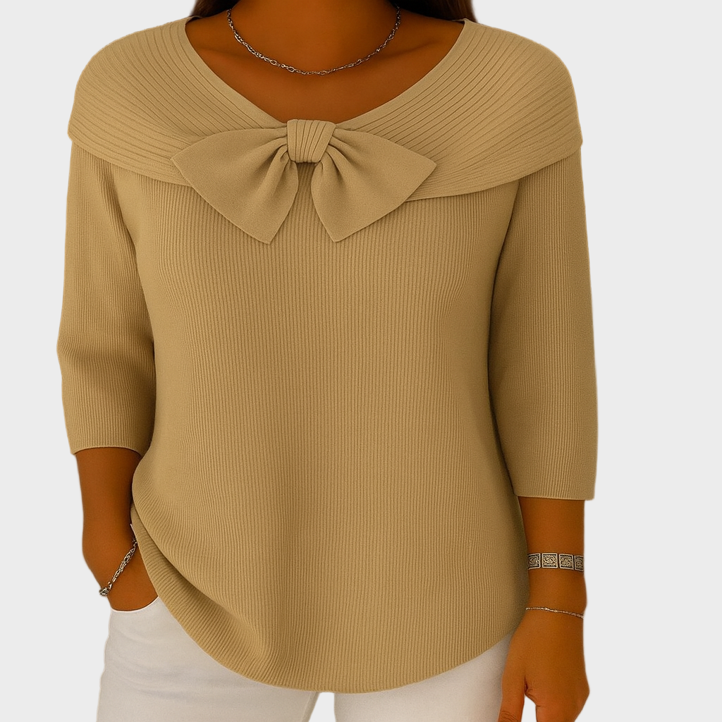 Lana – Pletena Bluza s Mašnom