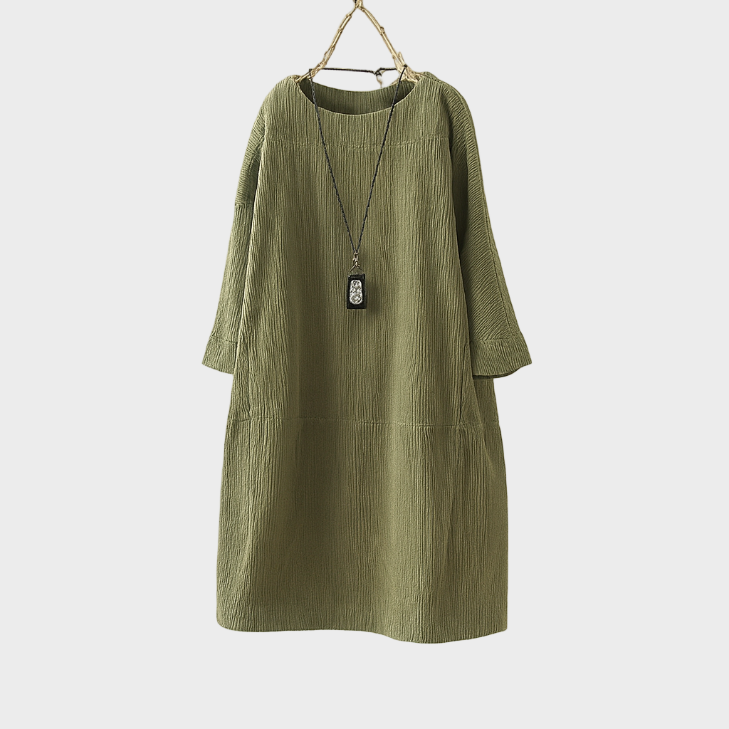 Sonja – Ležerna Lanena Haljina Prozračna