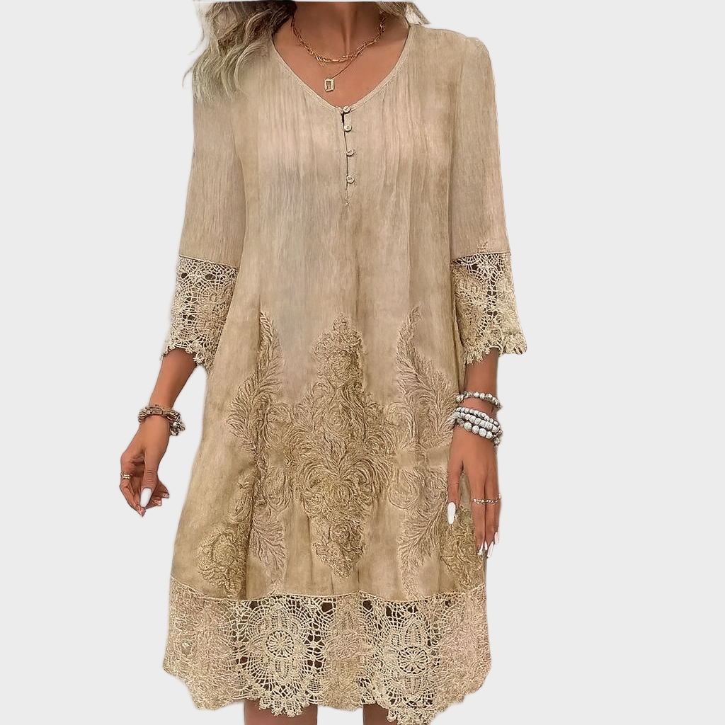 Dorotea – Boemska Čipasta Haljina Vintage