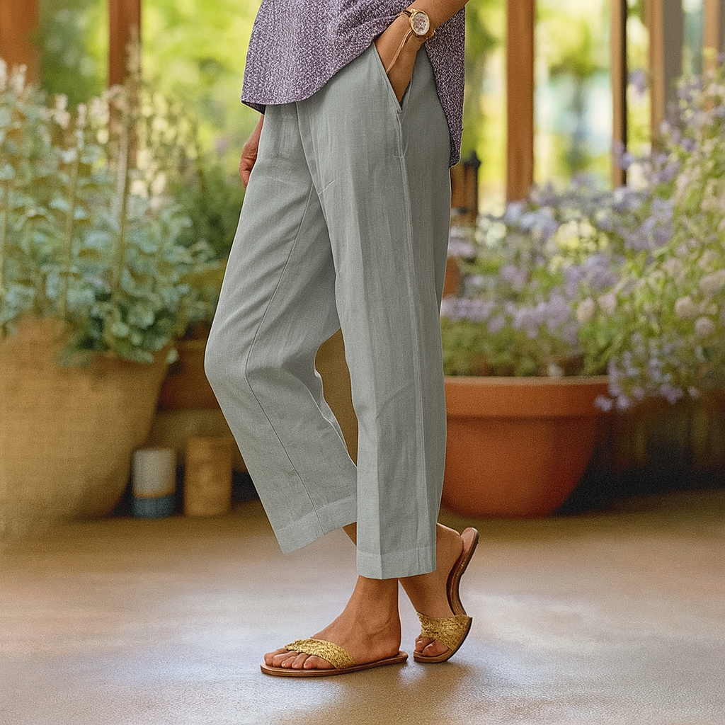 Nora – Lagane Prozračne Hlače Brisa Natural