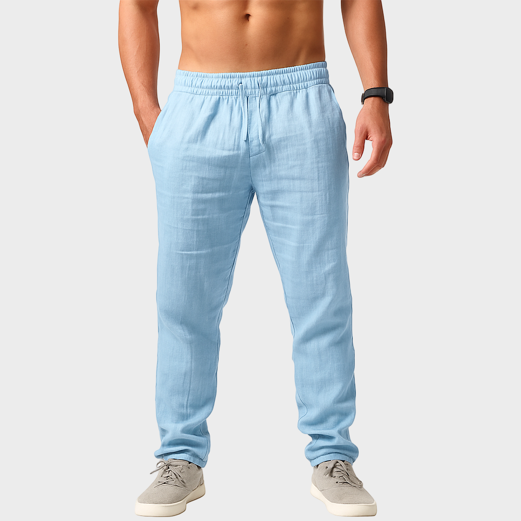 Viktor – Lanene Hlače Prozračne Elegantne