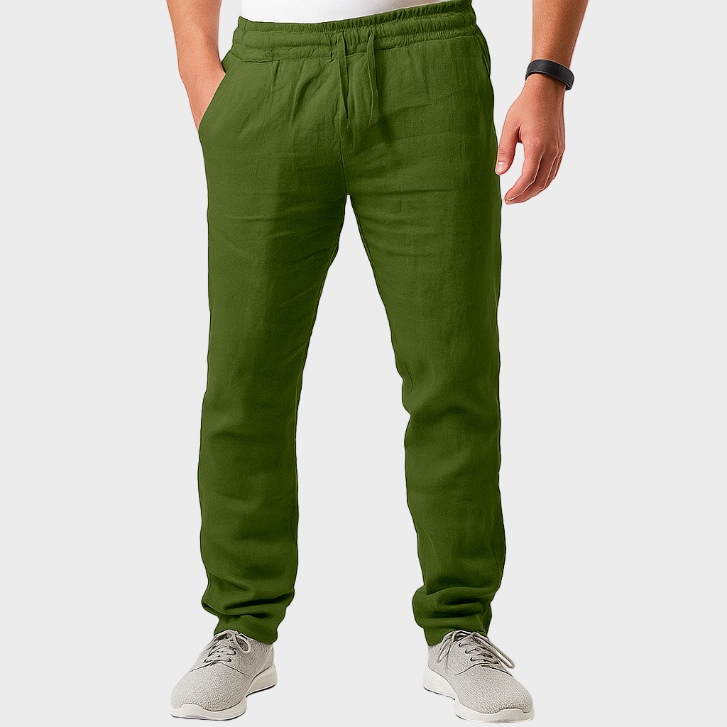 Viktor – Lanene Hlače Prozračne Elegantne