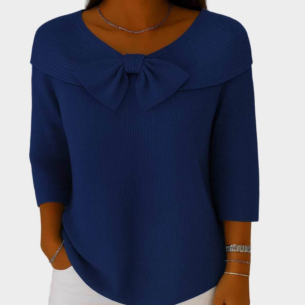 Lana – Pletena Bluza s Mašnom