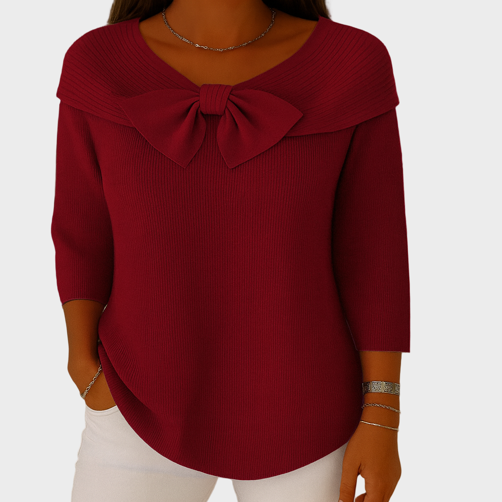 Lana – Pletena Bluza s Mašnom