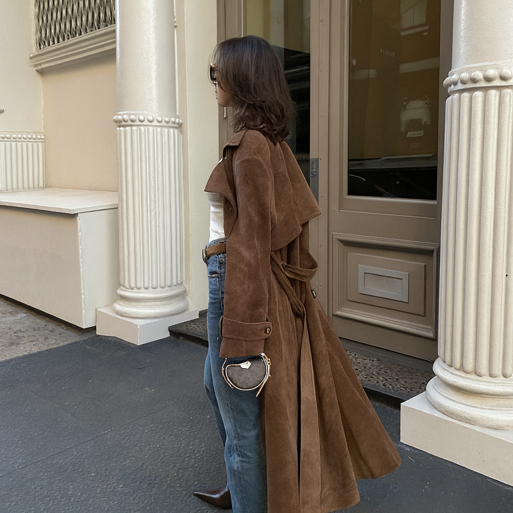 Nevena – Suede Kaput