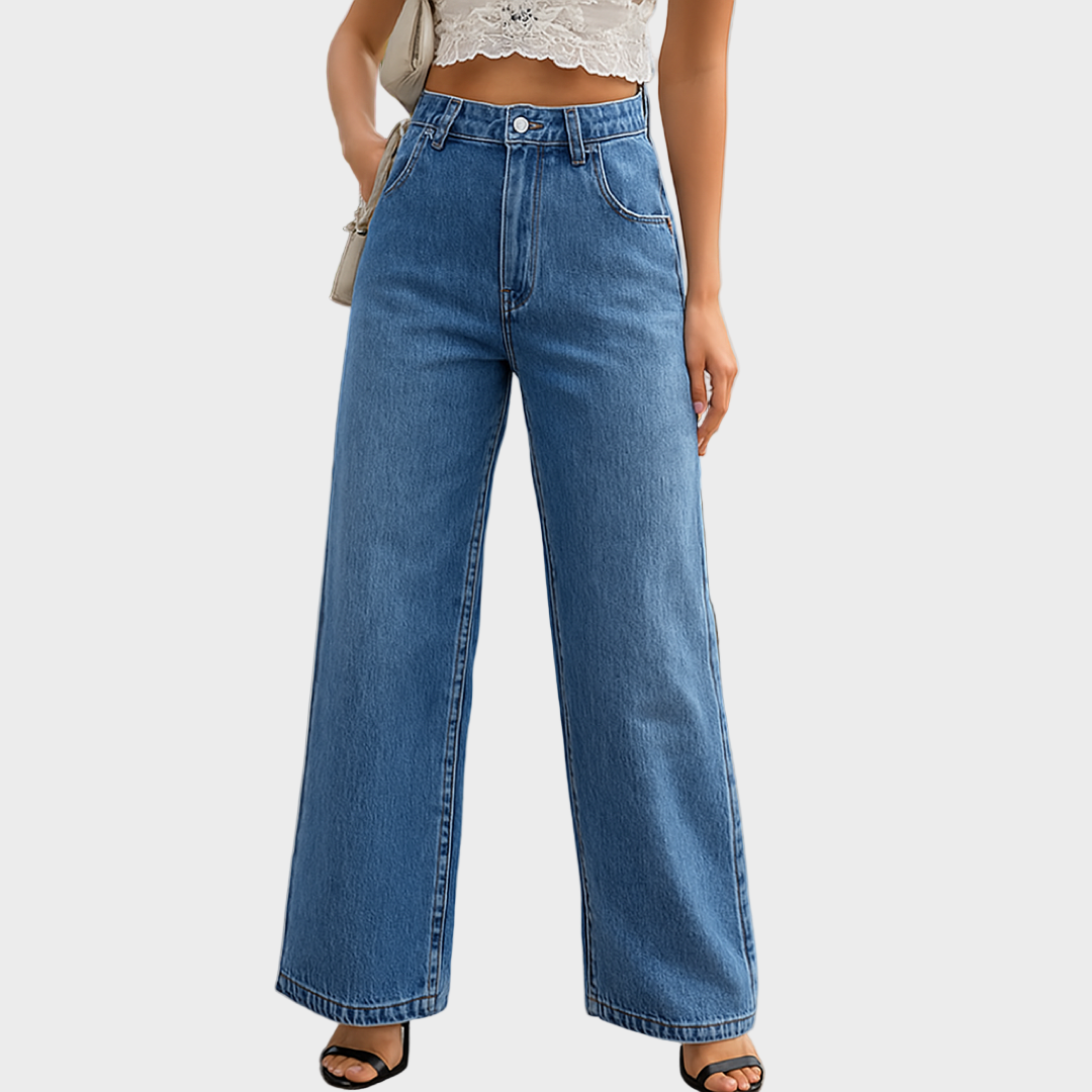 Maja – Lagane Ravne Traper Hlače U Denimu