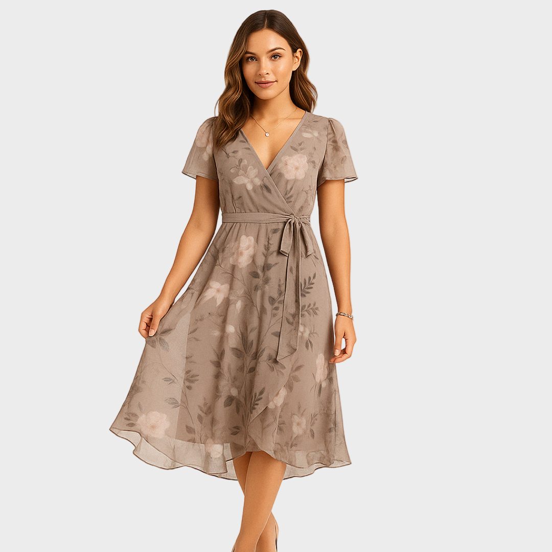 Sandra – Tiskana Haljina Do Koljena