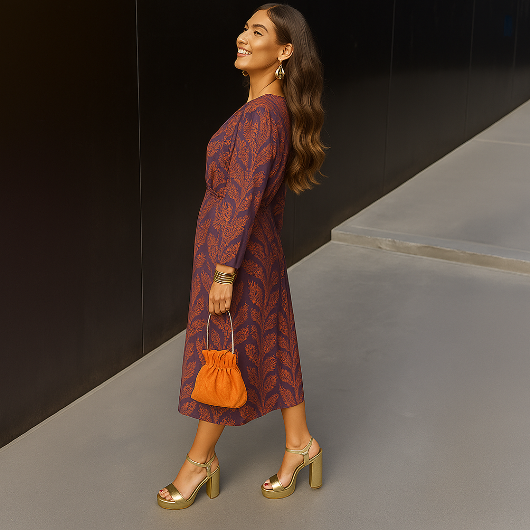 Jelena – Retro Haljina S Printom