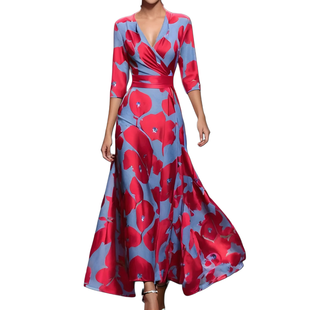 Sandra – Svilena bluza s V-izrezom