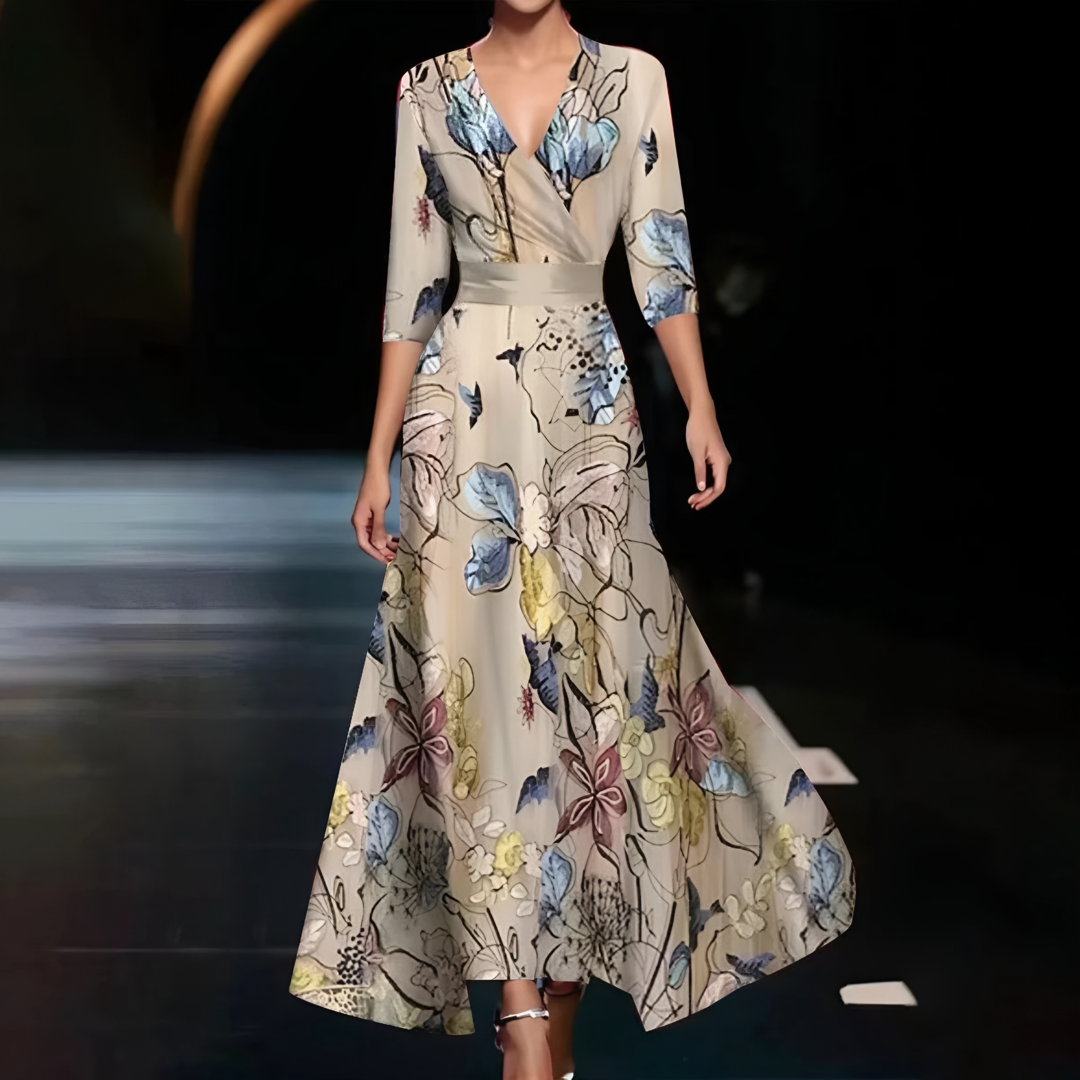 Sandra – Svilena bluza s V-izrezom