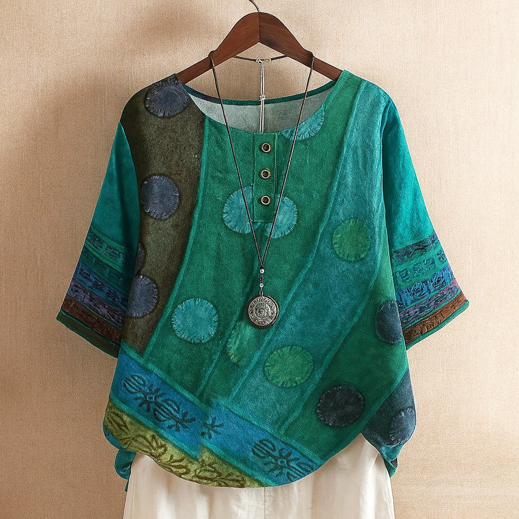 Ana – Bluza Boemska Geometrijskog Uzorka