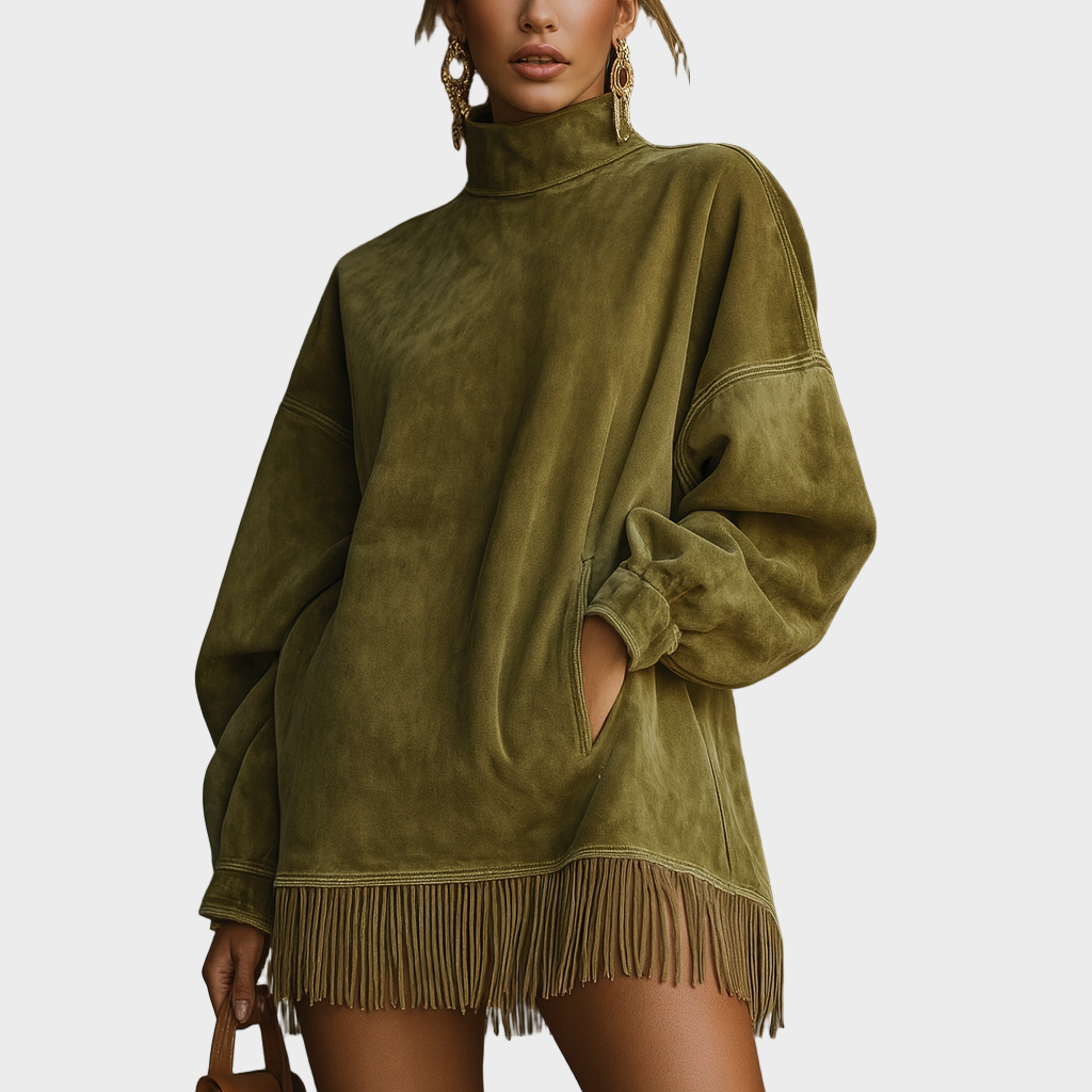 Ela – Moderna Oversize Haljina s Resicama