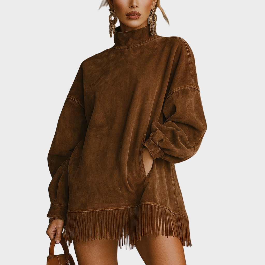 Ela – Moderna Oversize Haljina s Resicama