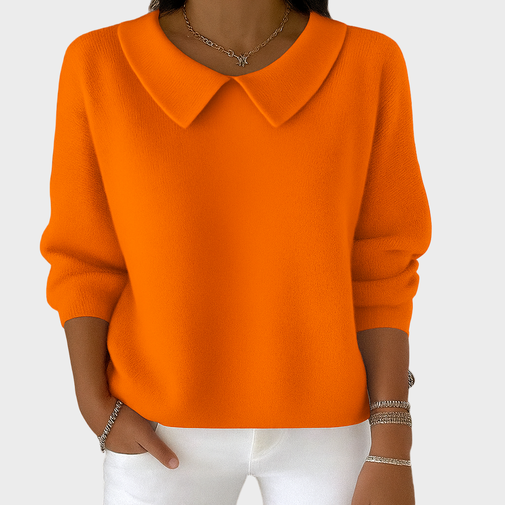 Ema – Pletena Bluza s Ovratnikom