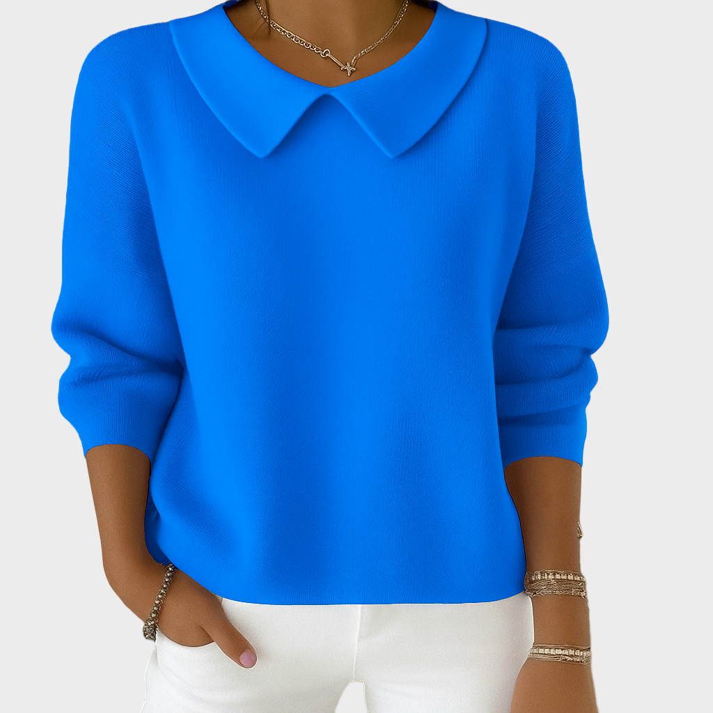 Ema – Pletena Bluza s Ovratnikom