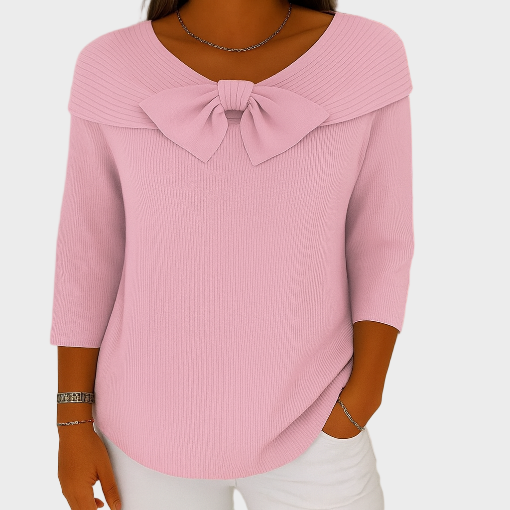 Lana – Pletena Bluza s Mašnom