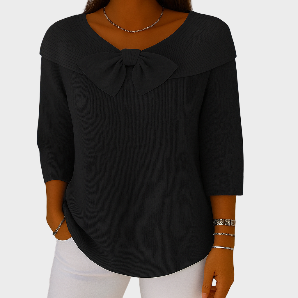 Lana – Pletena Bluza s Mašnom