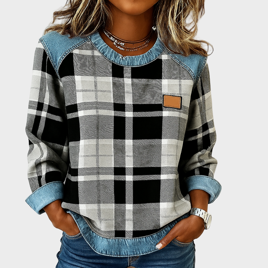 Elina – Karirana Ležerna Bluza