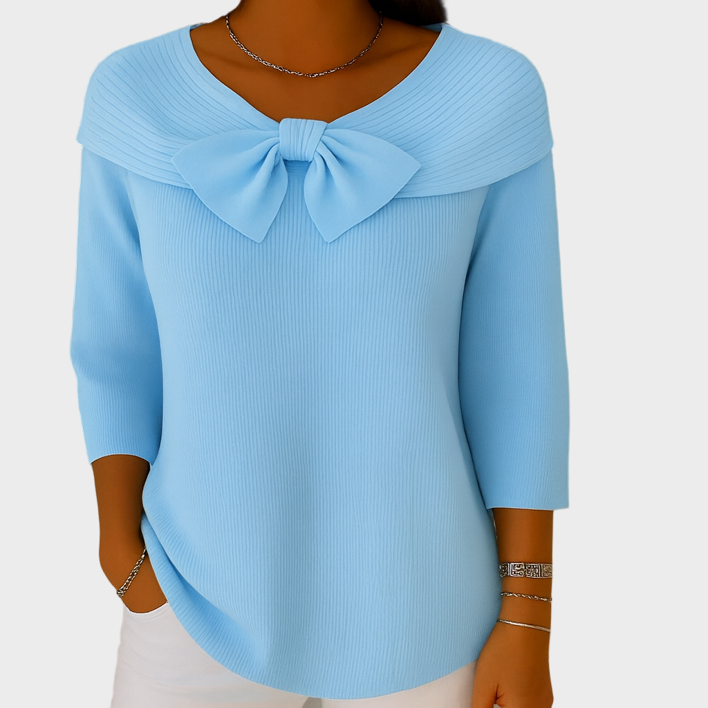 Lana – Pletena Bluza s Mašnom